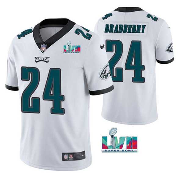 Men & Women & Youth Philadelphia Eagles #24 James Bradberry White Super Bowl LVII Vapor Untouchable Limited Stitched Jersey